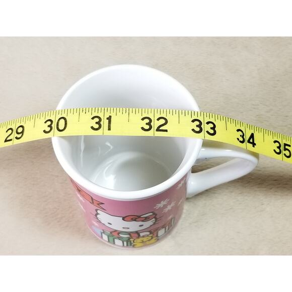 Hello Kitty Sanrio Coffee Mug Teacup 10oz Ceramic Pink 4 1/4" Year 2013 Vintage - Picture 16 of 16